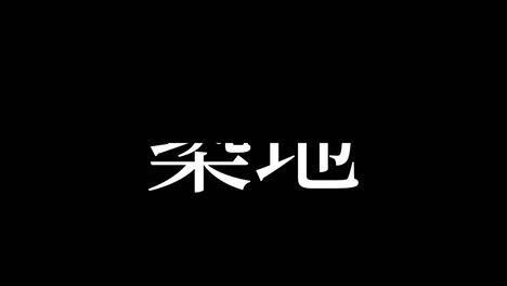 tsukiji japan kanji japanese text animation motion graphics