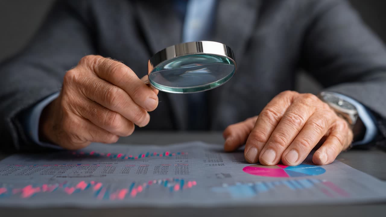 Detaljeret analyse med forstørrelsesglas: En fokuseret undersøgelse af diagrammer og datatendenser i professionelle omgivelser for forbedret beslutningstagning.