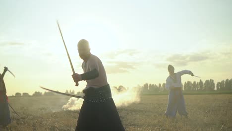 ukrainian cossacks fight with sabers in the field 06