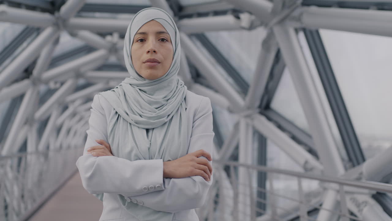 Confident Businesswoman in Modern Architecture