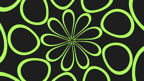 Elegantes-Schwarzes-Und-Grünes-Kreismuster-Mit-überlappenden-Linien