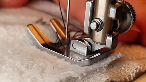 ultra slowmotion of working needle on sawing machine