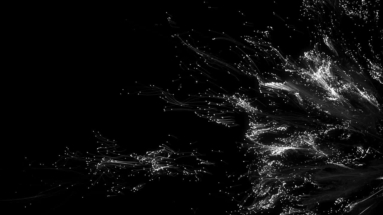 4k 유기 연기 및 파우더 입자