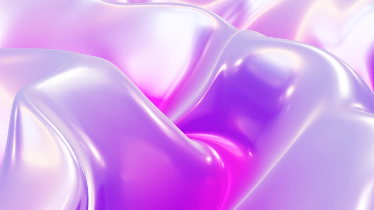Abstract Iridescent Glossy Fluid Wave 3D Background