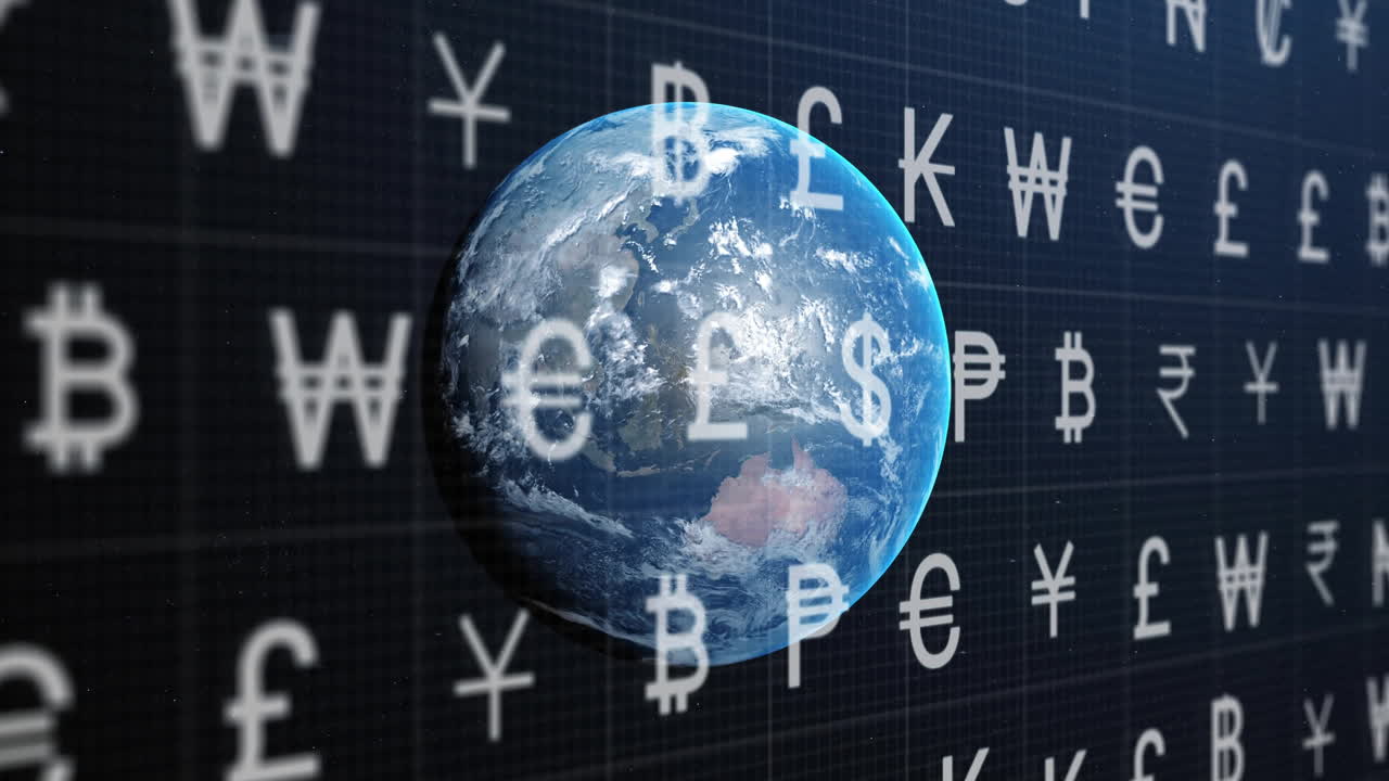 전 세계 통화 기호의 애니메이션