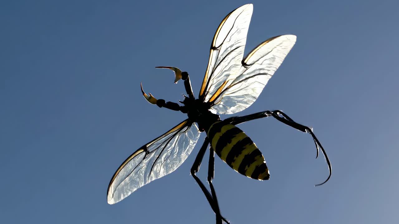 Flying Mantis in Flight