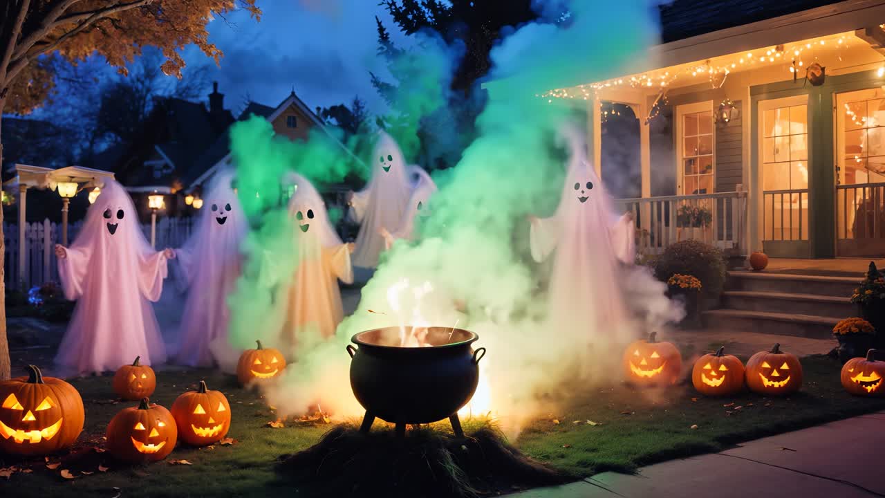 집에서 공포스러운 할로윈 장식