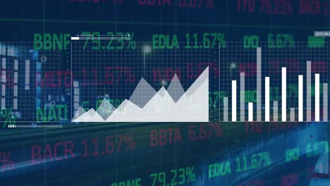 Animation-of-financial-data-processing-over-cityscape