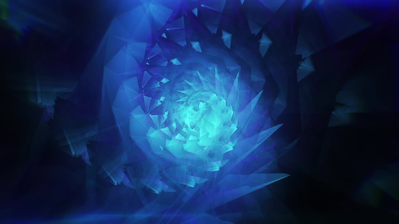 Abstract Blue Vortex Tunnel