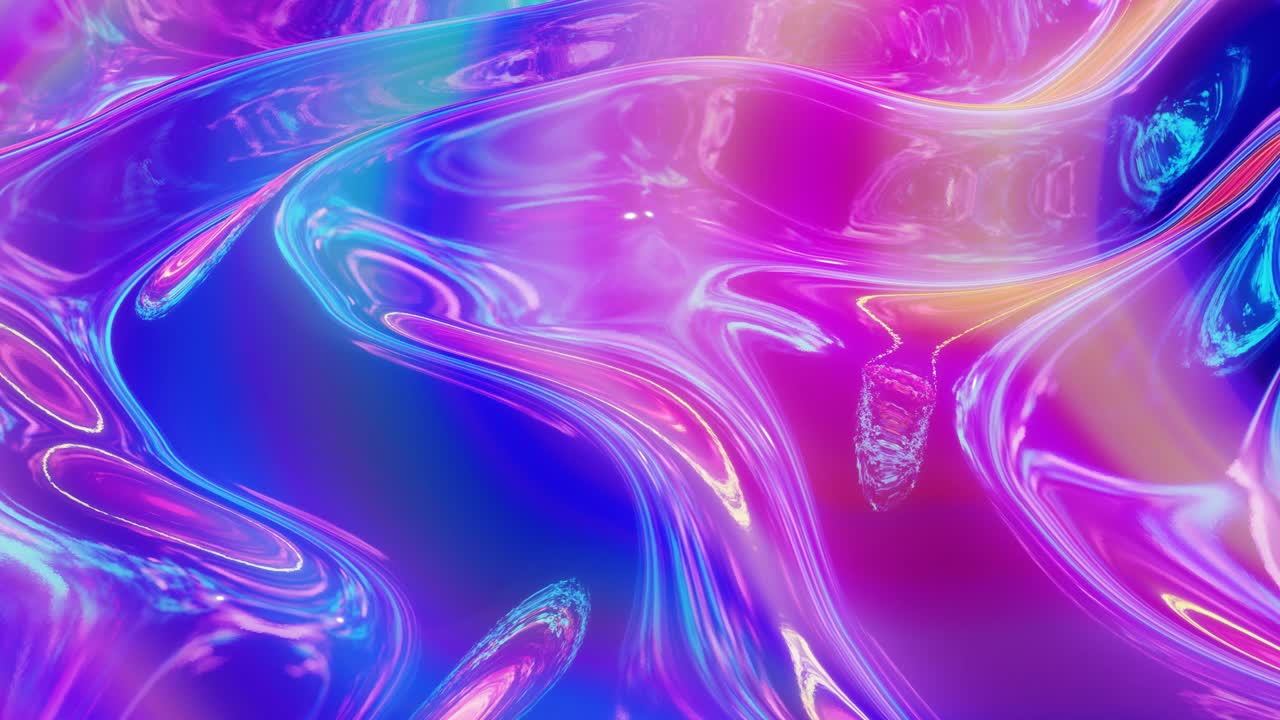 fondo fluido abstracto en bucle estilo de mármol multicolor. hermosa superficie ondulada brillante de líquido con patrón, color de gradiente y ondas de flujo en él. bg creativo brillante con animación suave y suave.