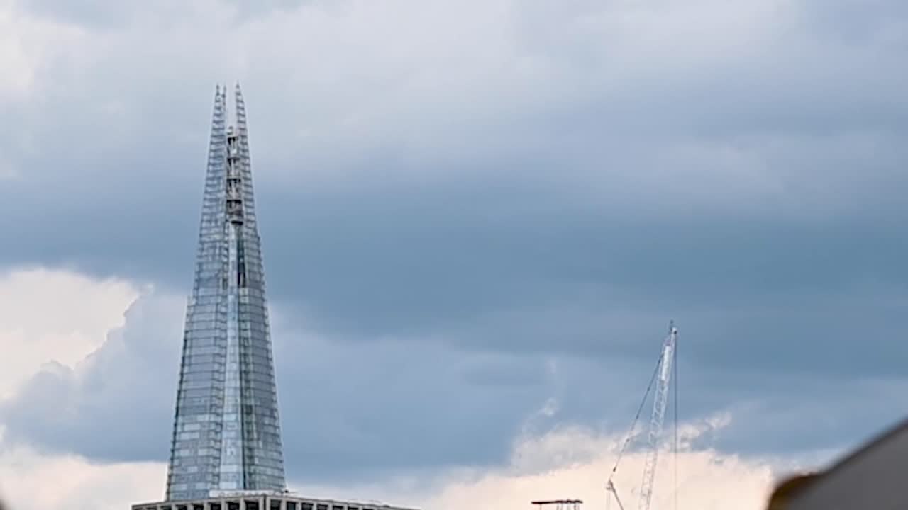 Close up of THE SHARD from Waterloo Bridge, London, United Kingdom