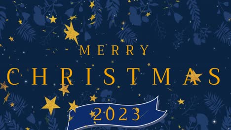 Animation-of-merry-christmas-text-over-stars