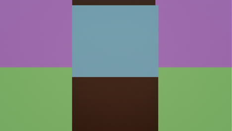 animation of colorful moving squares on brown background