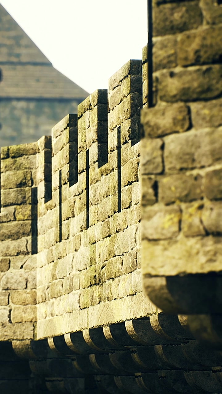 Stone wall structure seen during daylight at historical site in the city