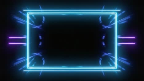 neon frame with abstract glowing lights