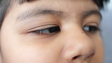 close-up of a child's face