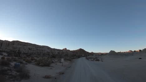 drivers point of view, driving through red rock canyon state park, morning
