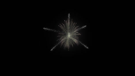 decorative star like fireworks exploding, explosion over center of the screen