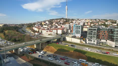 vista de ángulo alto de los edificios de residencias en la ciudad de istanbul