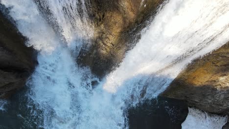 waterfall stream drone view