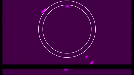 Animation-Einer-Tonbandspule-Mit-Violetten-Linien-Und-Kreisen