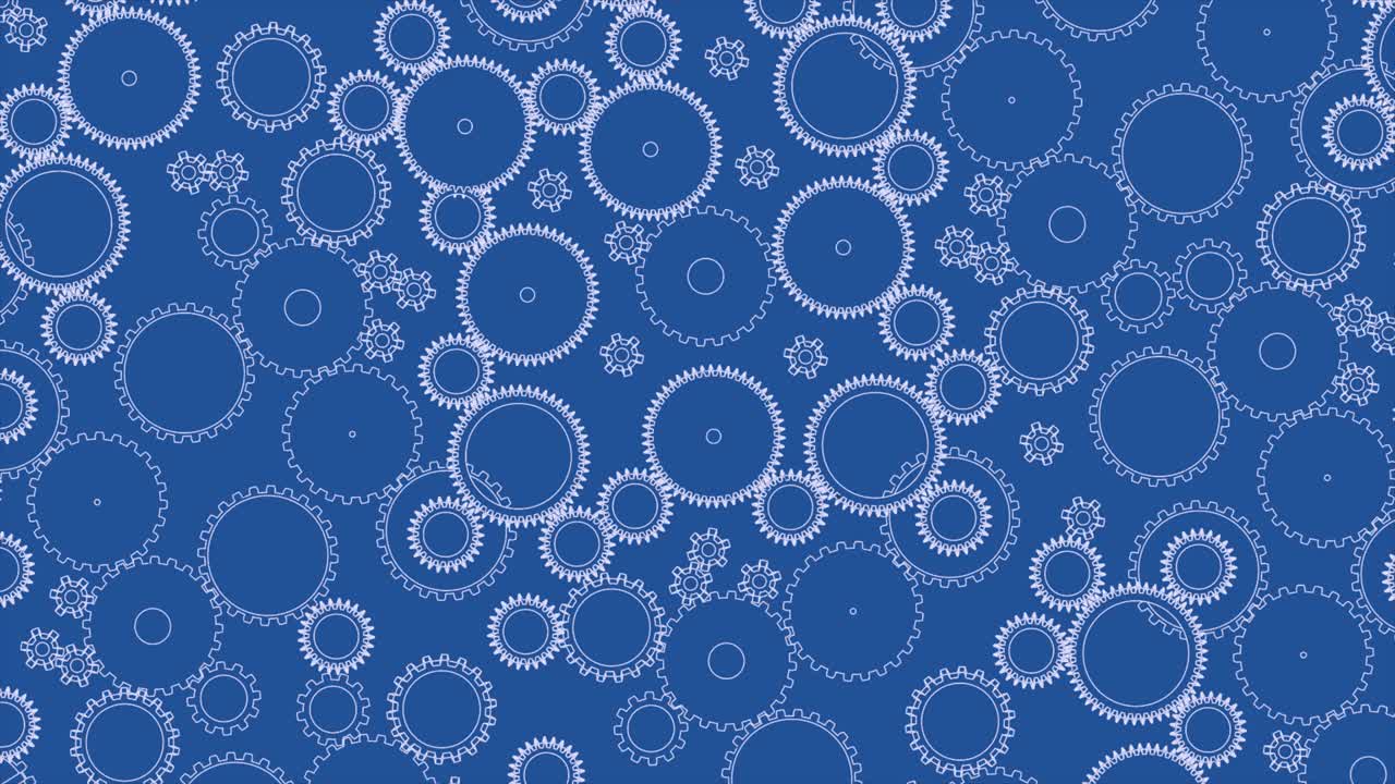 Gear cogs rotating system gearbox blueprint mechanism 4K