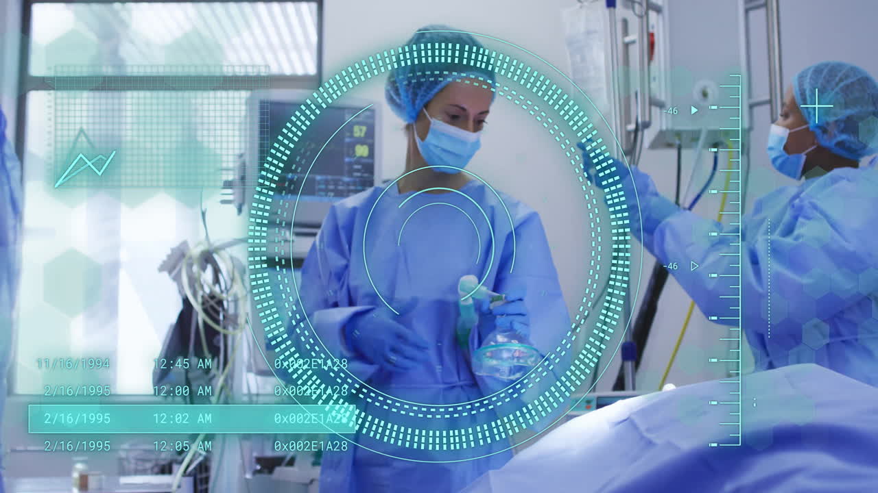 Animation of scope scanning and data processing over diverse surgeons in operating theatre