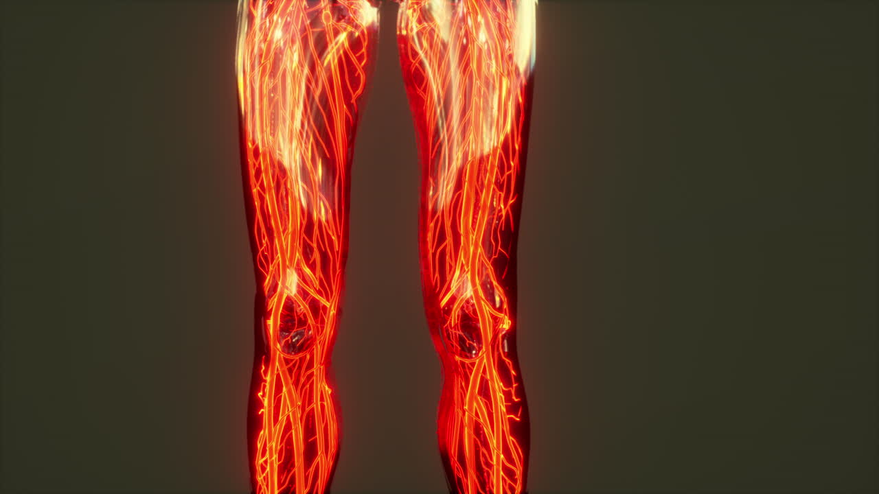 심장 및 혈관 해부학과 함께 인간의 혈액 순환 시스템