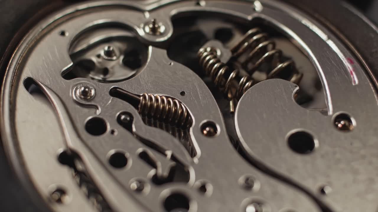 Close-up of a watch movement