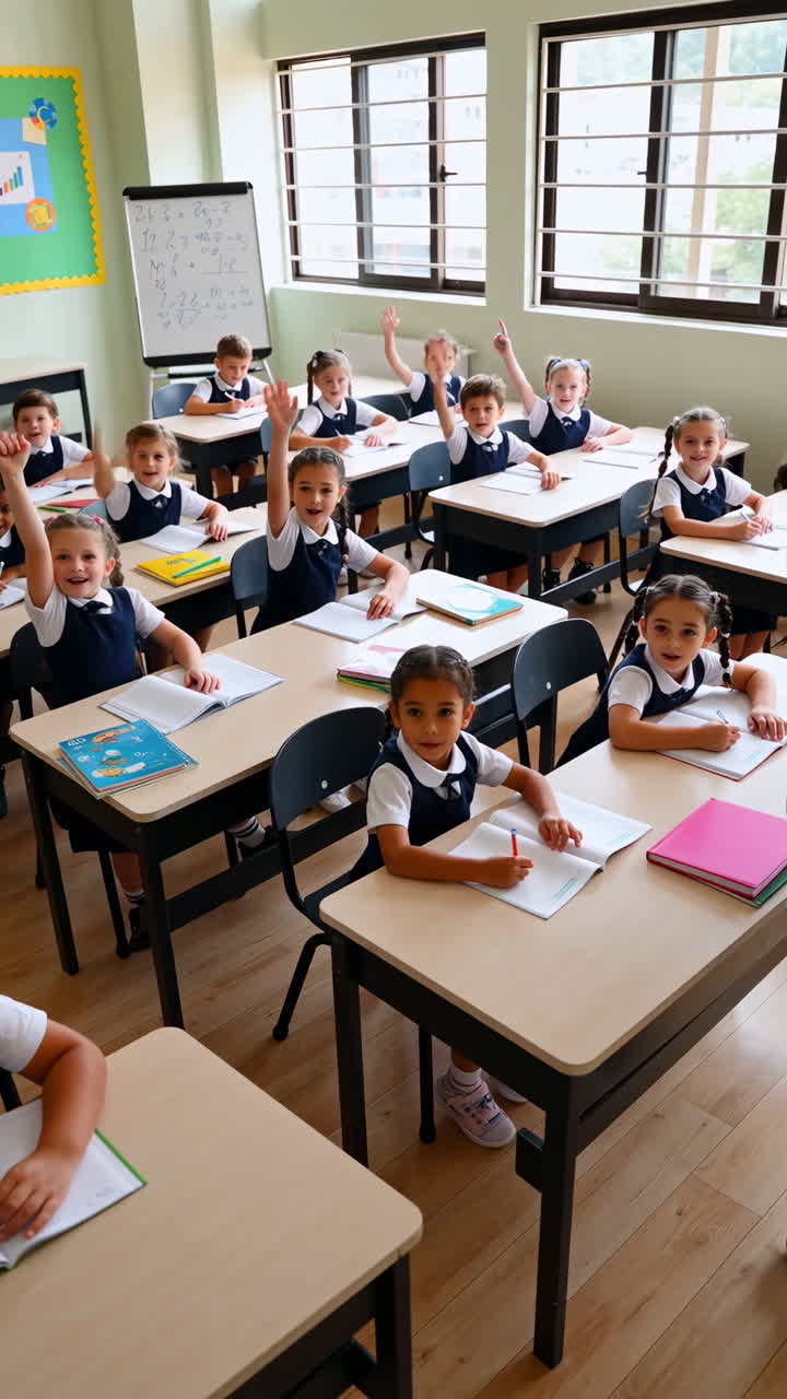 A classroom full of students during a lesson