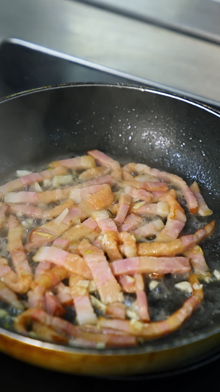 Cooking Bacon in a Pan