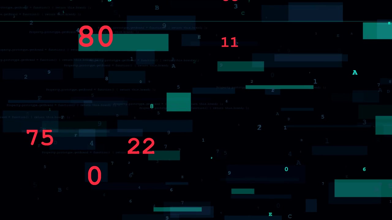Digital Data Stream with Floating Numbers and Code Fragments