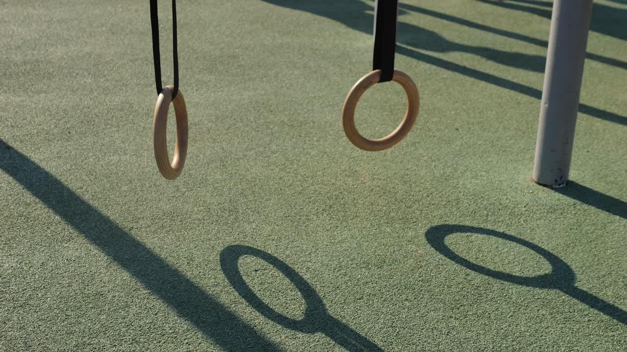 Gymnastics Rings on a Playground