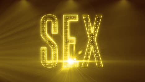 Realistic-3D-render-of-a-vivid-and-vibrant-animated-LED-sign,-with-the-word-SEX,-on-a-smokey-background-with-volumetric-lights