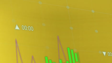 Animación-Del-Procesamiento-De-Datos-A-Través-De-La-Red-Grid-Sobre-Fondo-Morado.