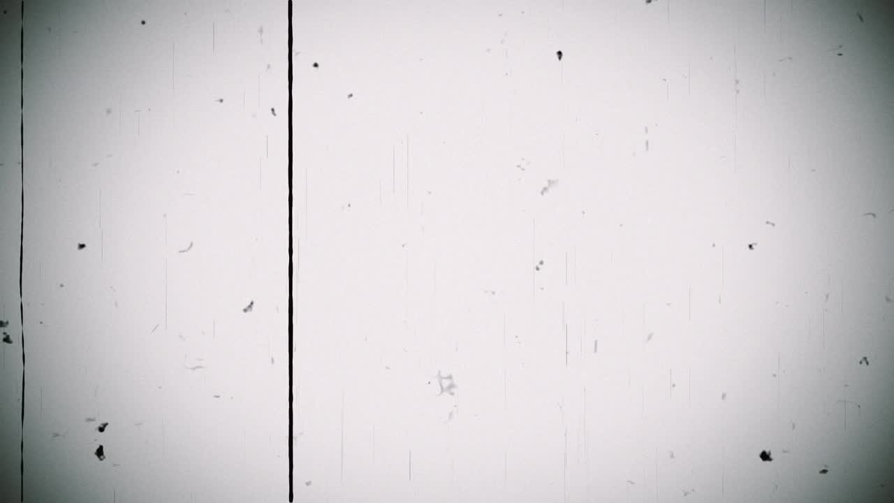 빈티지 공포 루핑 필름 스트립 녹는 배경, 4k 릴 혼란, 오래된 tv 및 필름 곡물 소음