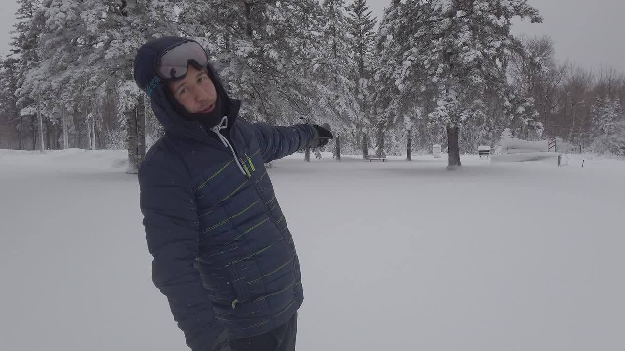 노스 쇼어 미네소타의 눈 폭풍