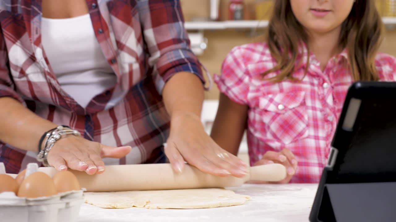 Mother and Daughter Baking Together