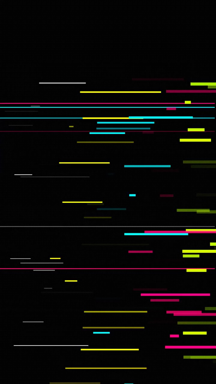 Effetto glitch digitale astratto con linee colorate in movimento
