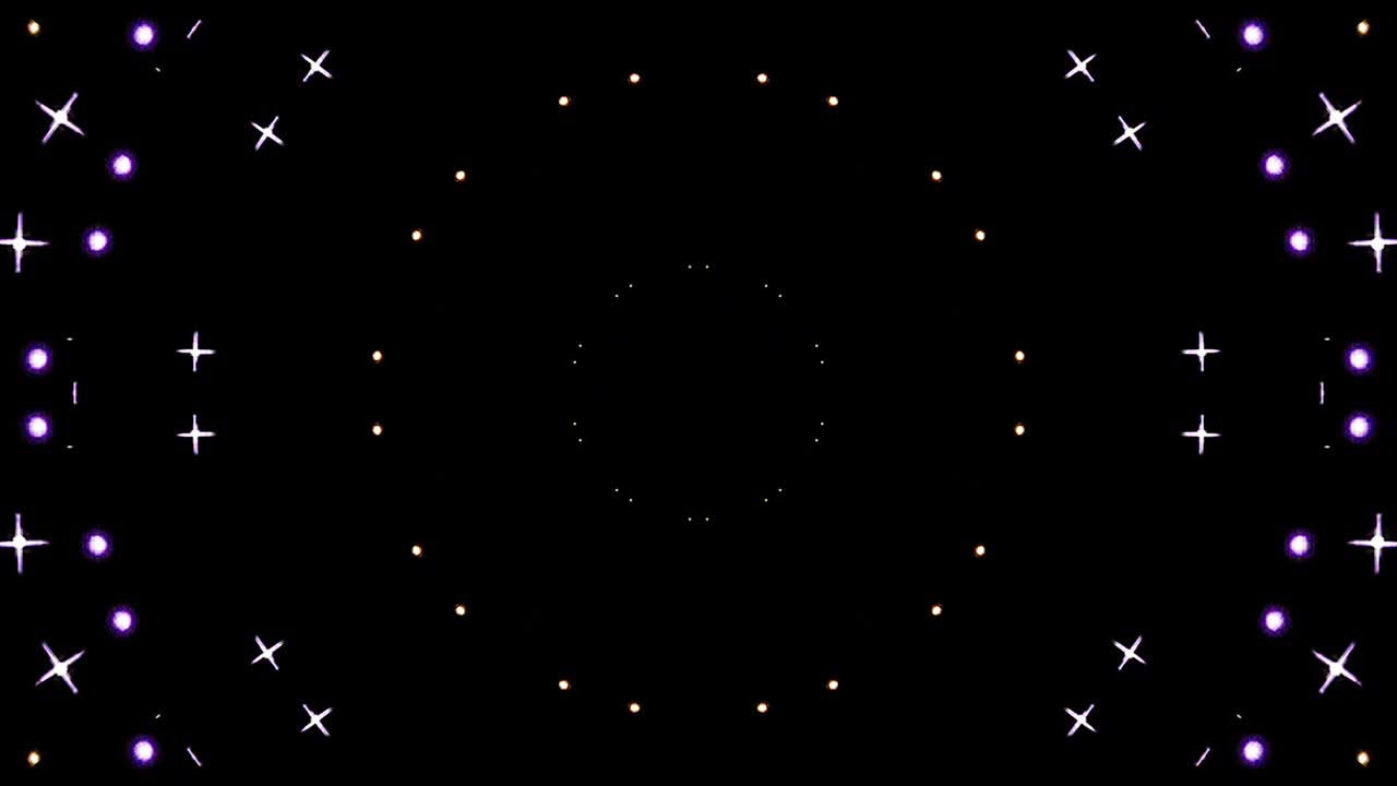 hermoso caleidoscopio abstracto que brilla, una luz radiante que regula los movimientos sutiles