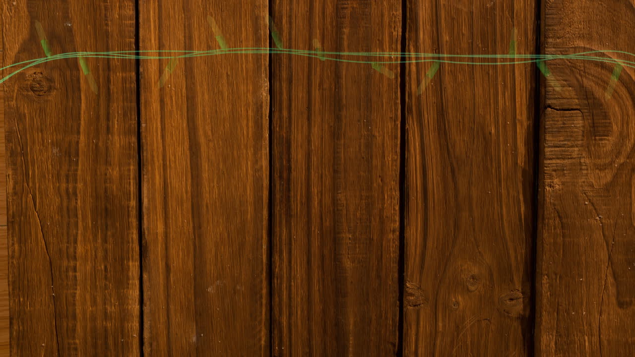 나무 바탕에 복사 공간과 함께 박이는 요정 불빛의 애니메이션