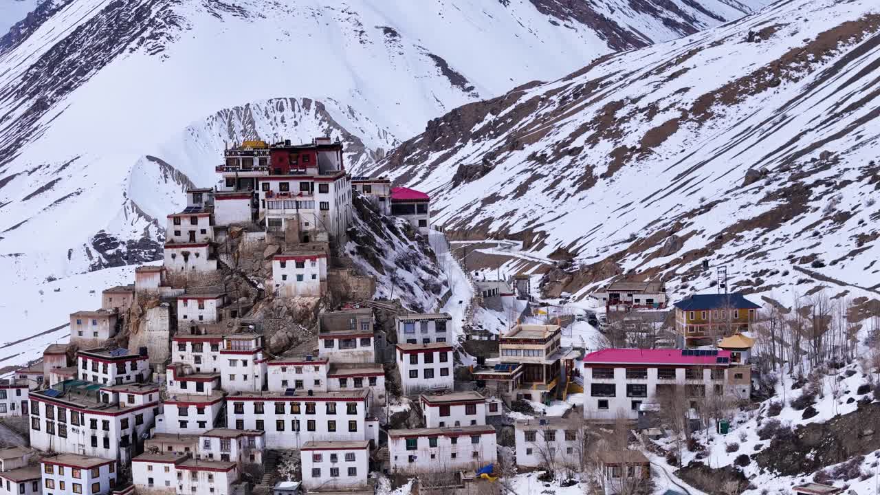 Snowy Monastery in the Himalayas