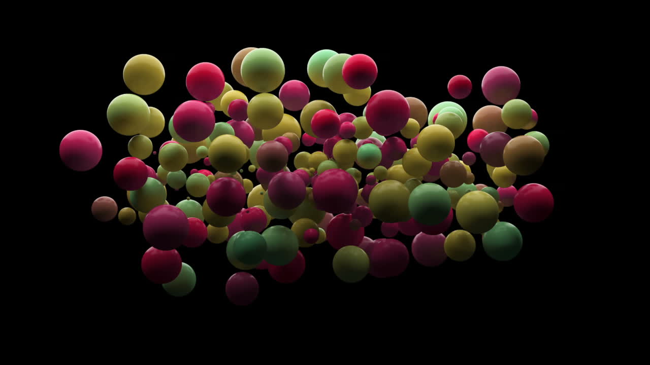 Digitally generated video of bubbles