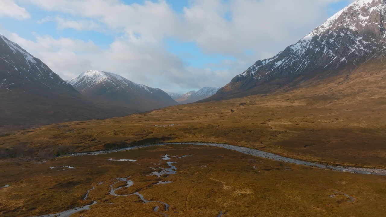 Scotland Scottish Highlands around Glencoe Invercoe Glen Etive area DJI Mavic 3 Cine PRORES Clip 2