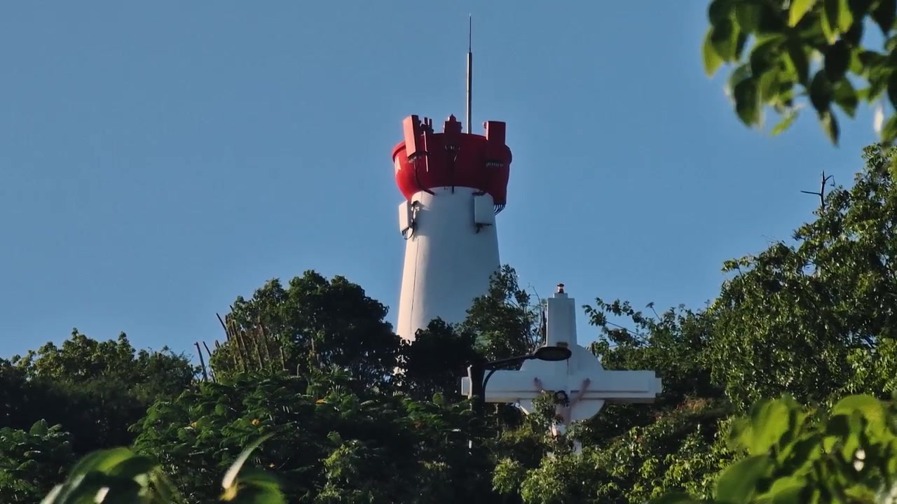 Leuchtturm Gustavia, Wahrzeichen der Insel Saint-Barthélemy in der Karibik