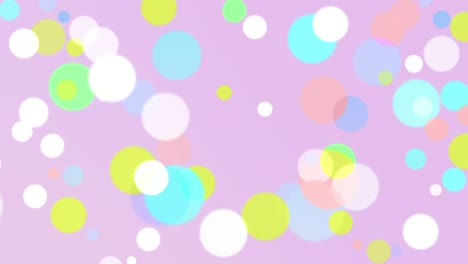 soft pink abstract circles animation, defocused pastel multicoloured background