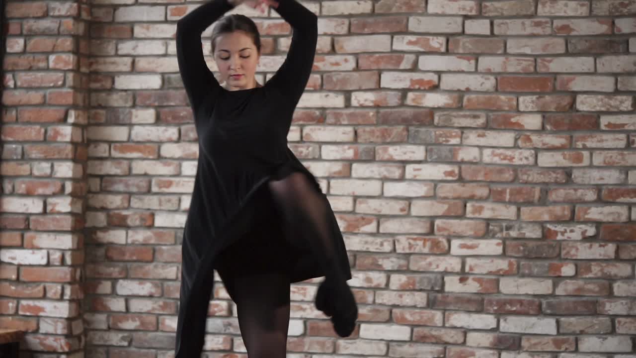 Ballet dancer in a black dress