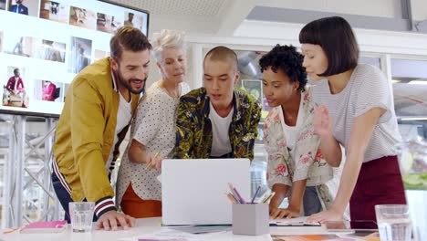 creatives working in a modern office