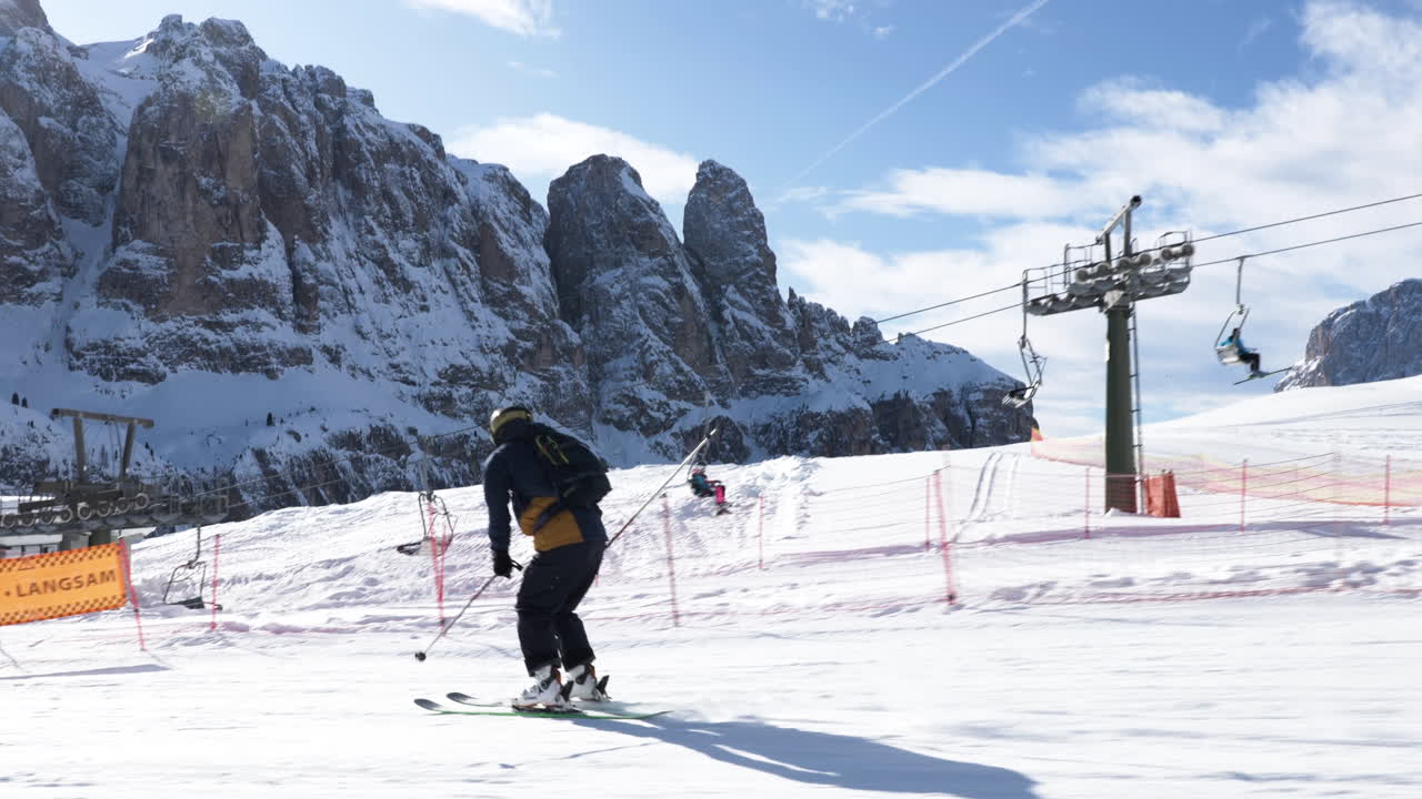 Skiing in the Dolomites