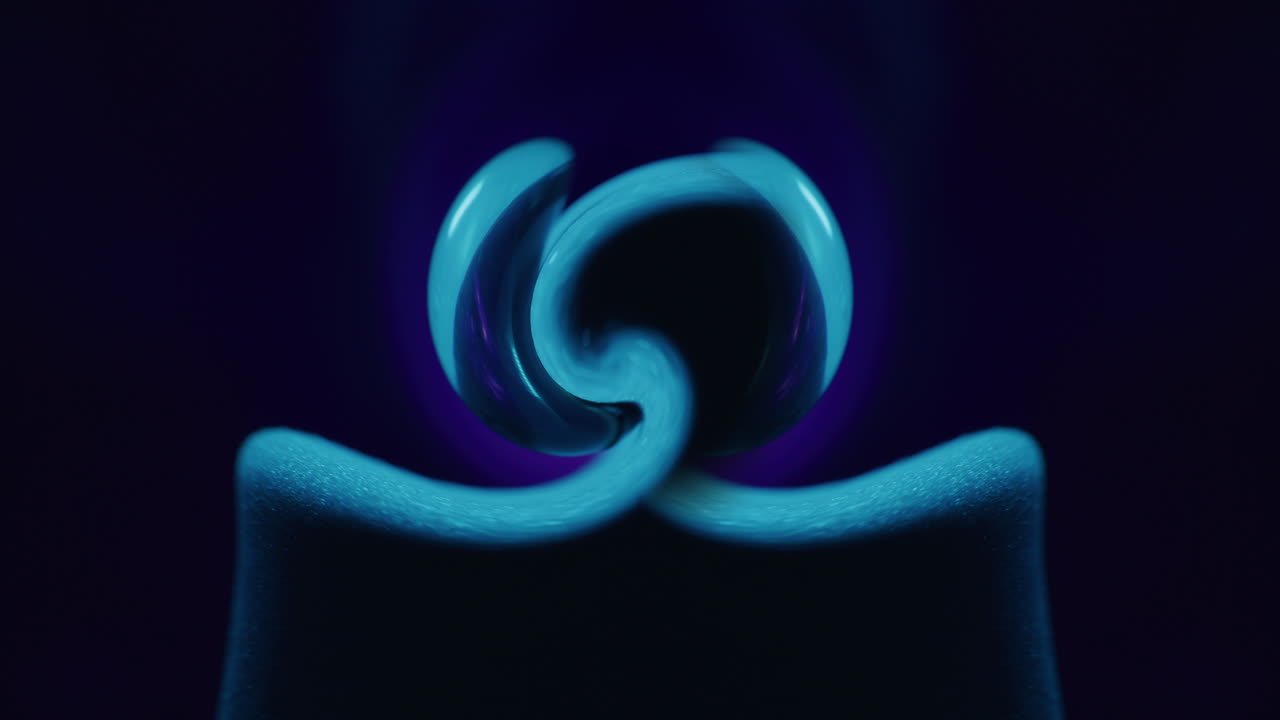 Abstract Blue Candle Flame Design